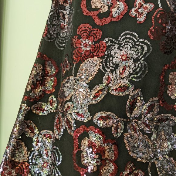 Black Sequined Little Black Dress - Picture 2 of 4